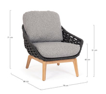 Učitajte sliku u preglednik galerije, Fotelja Tamires antracit 78 cm