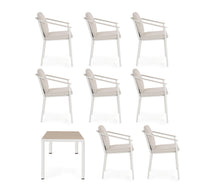 Učitajte sliku u preglednik galerije, Set baštenski sto + 8 stolica Ulises Vapor