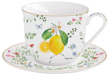 Učitajte sliku u preglednik galerije, Easy Life šolja za doručak 370 ml Fleurs et Citrons u poklon kutiji