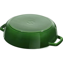 Učitajte sliku u preglednik galerije, Šerpa od lijevanog željeza Staub Chistera 28 cm zelena