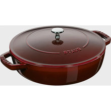 Učitajte sliku u preglednik galerije, Šerpa od lijevanog željeza Staub Chistera 24 cm crvena