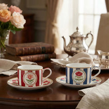 Učitajte sliku u preglednik galerije, Set 2 šolje sa tanjirićem Flowery 240 ml u poklon kutiji