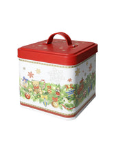 Učitajte sliku u preglednik galerije, Metalna kutija Square sa crvenim poklopcem