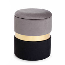 Učitajte sliku u preglednik galerije, Tabure Polina sivo-crni S