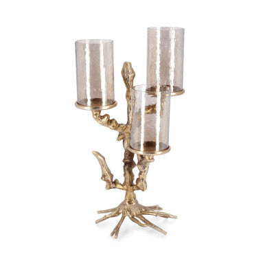 Svijećnjak 3 polja Sagar Gold 47h cm