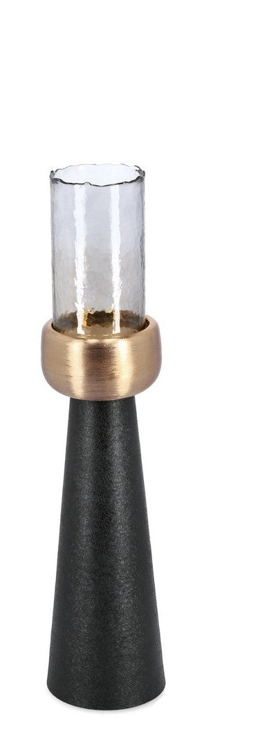 Svijećnjak Sagar crno-zlatni S