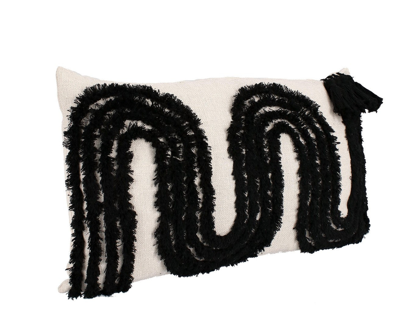 Dekorativni jastuk Fluffy Black 35x60 cm