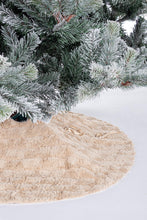 Učitajte sliku u preglednik galerije, Ukrasni pokrivač baze jelke Wolly bež 90 cm

