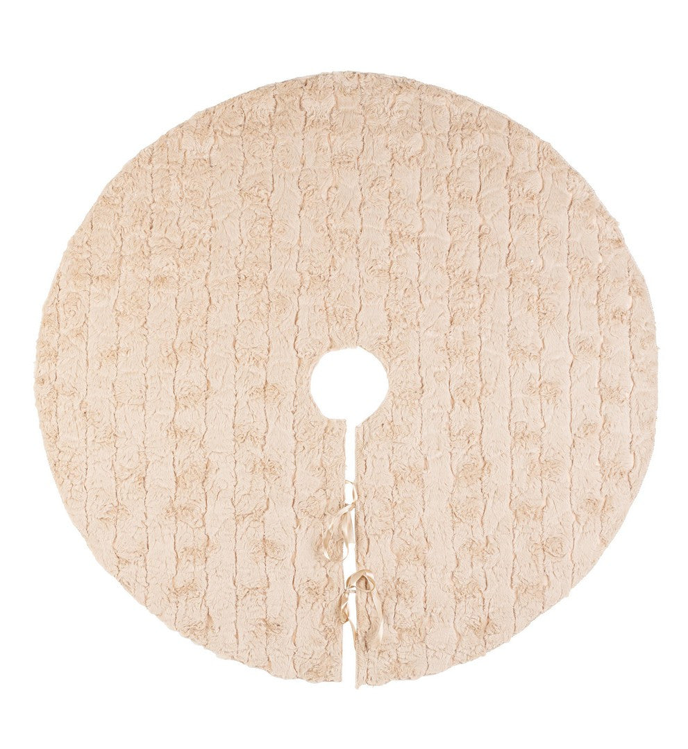 Ukrasni pokrivač baze jelke Wolly bež 90 cm
