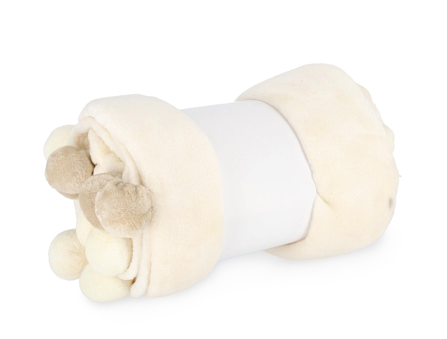 Deka PomPom bijela 150x200 cm