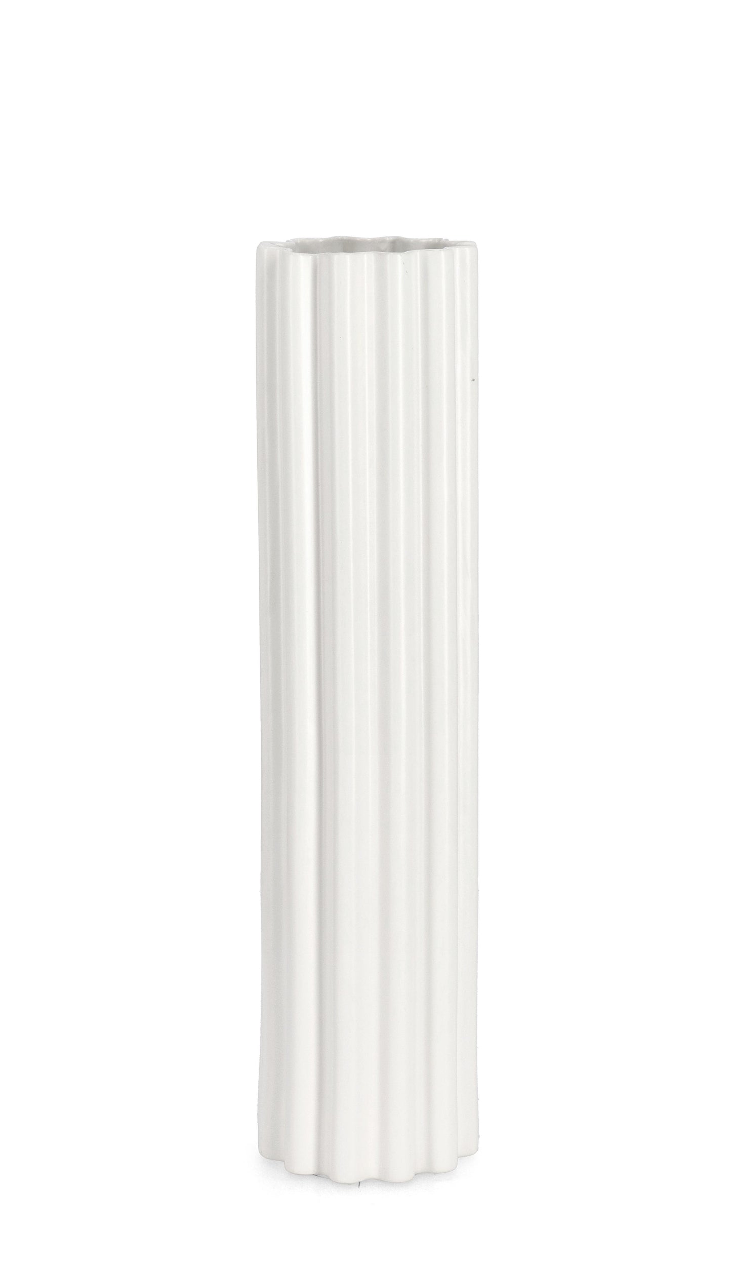 Vaza Holaf bijela D15x61h cm