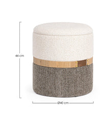 Učitajte sliku u preglednik galerije, Tabure Talya bijelo-sivi veličina L
