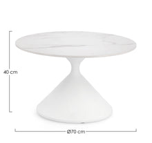Učitajte sliku u preglednik galerije, Klub sto Joona bijeli D70 cm
