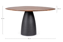 Učitajte sliku u preglednik galerije, Trpezarijski sto Stanley Natural D140 cm
