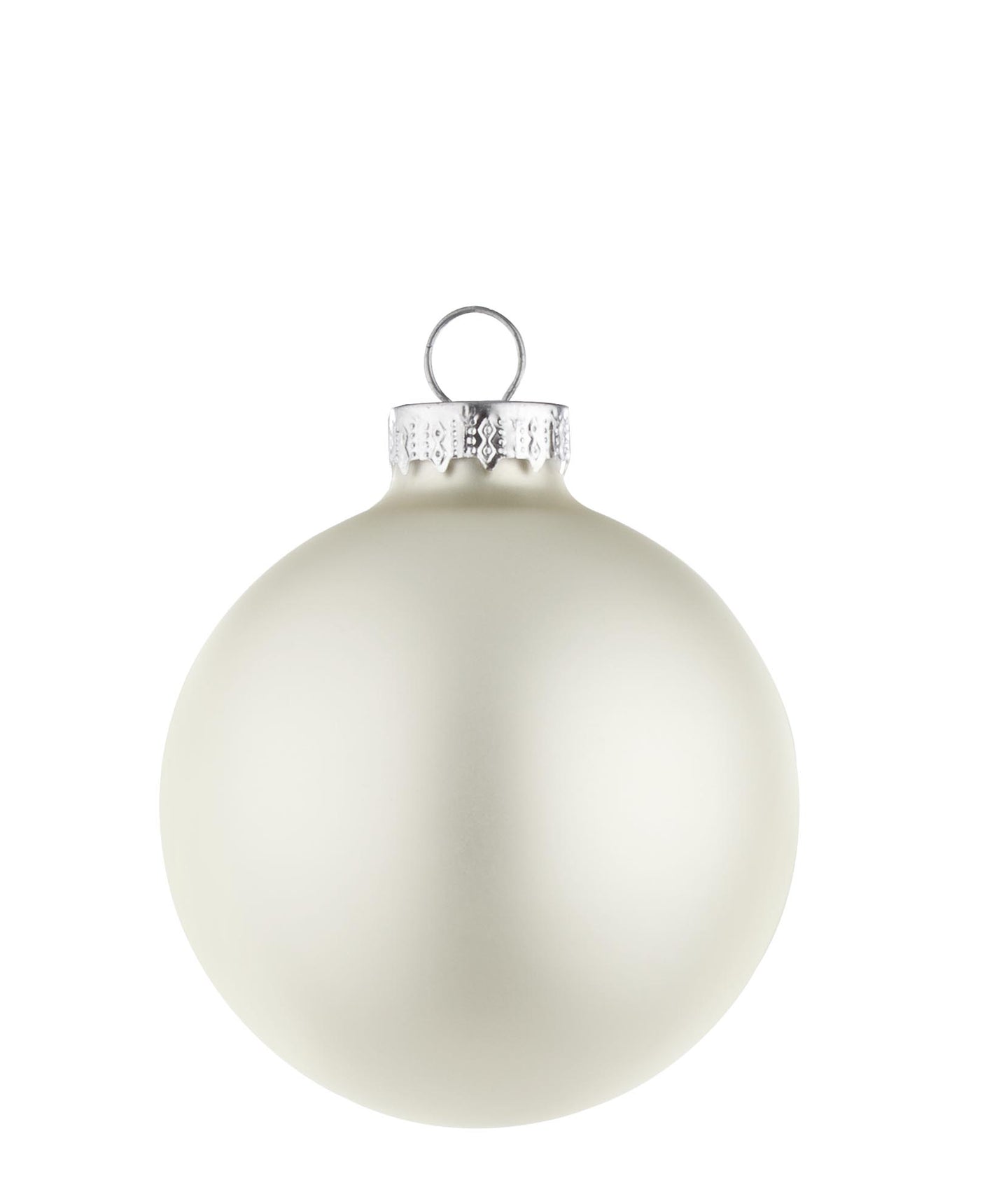 Novogodišnja staklena kugla Opaco bijela 6 cm