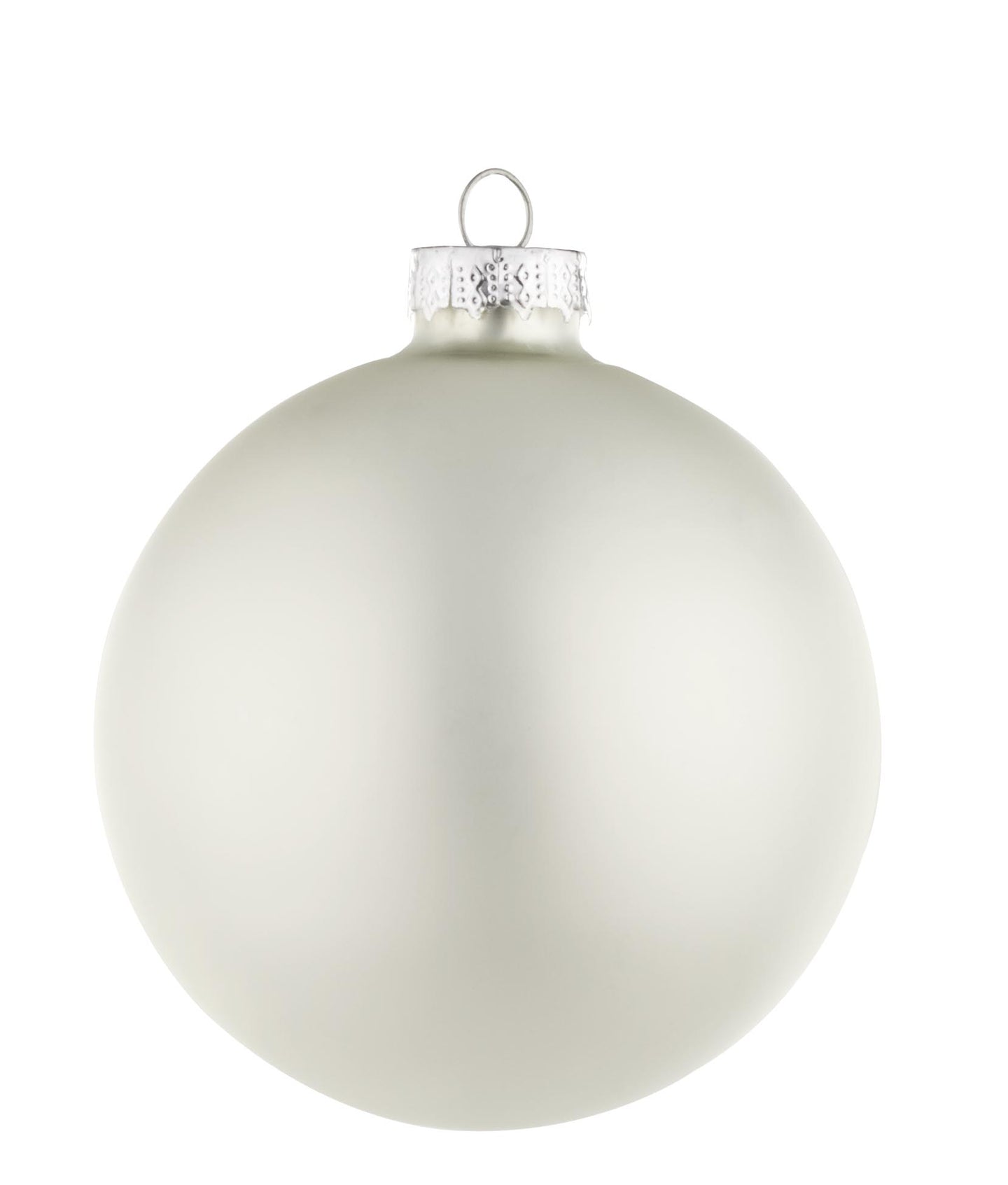 Novogodišnja staklena kugla Opaco bijela 8 cm