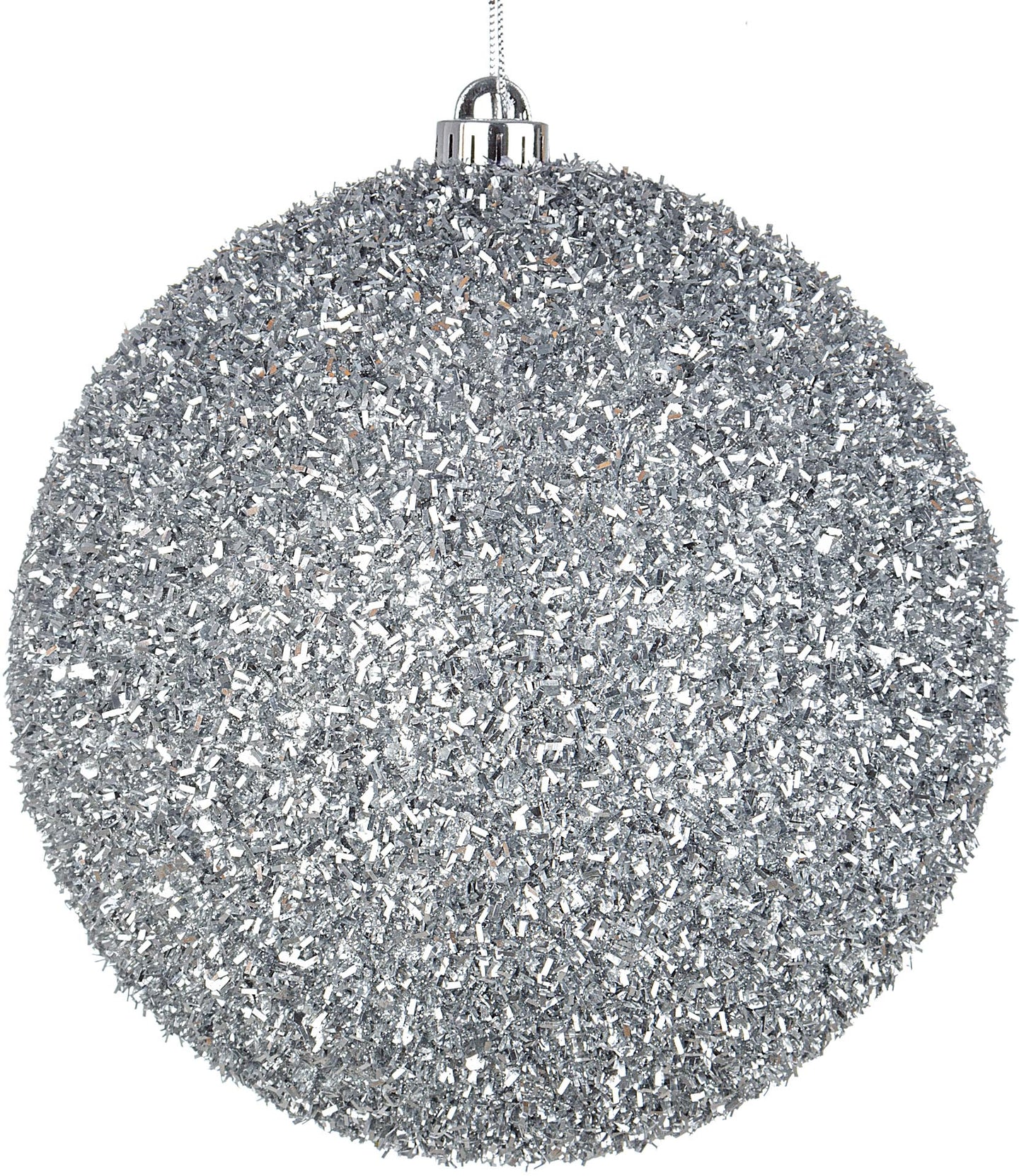 Novogodišnja kugla Angelica srebrna 20 cm