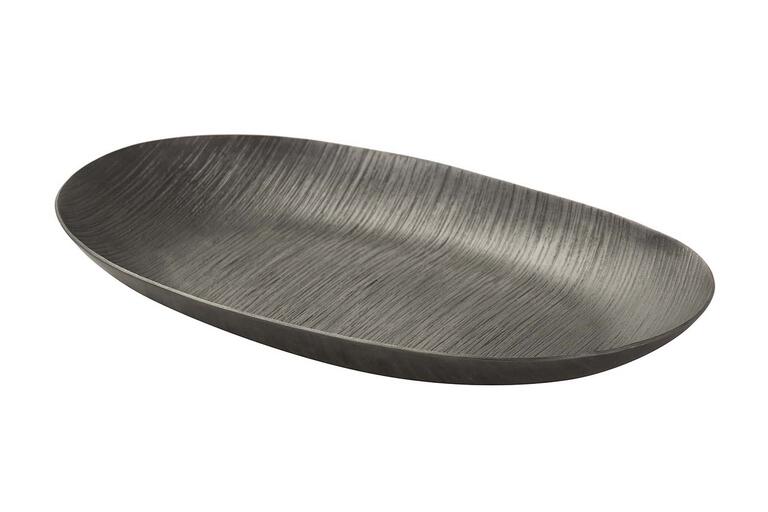 Dekorativna posuda Centro 34x21 cm siva