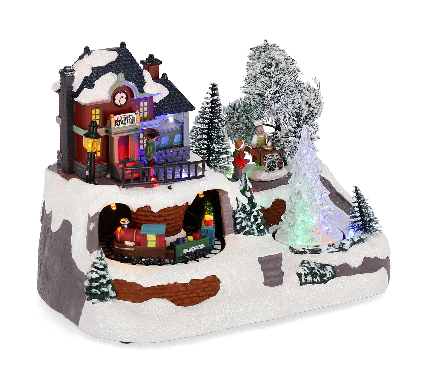 Muzička pokretna figura Denver Stazione LED 17h cm