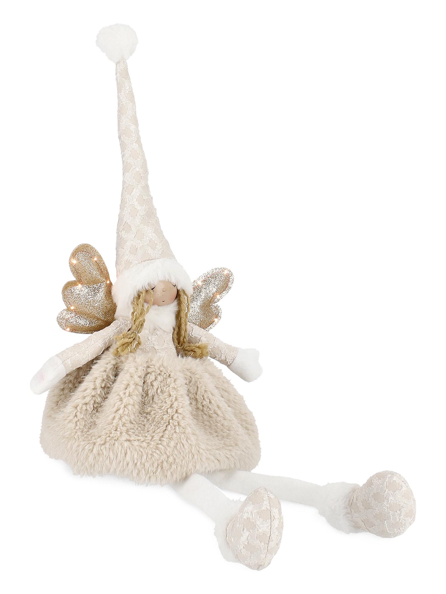 Figura Andjeo Camille sjedeća za LED svjetlom