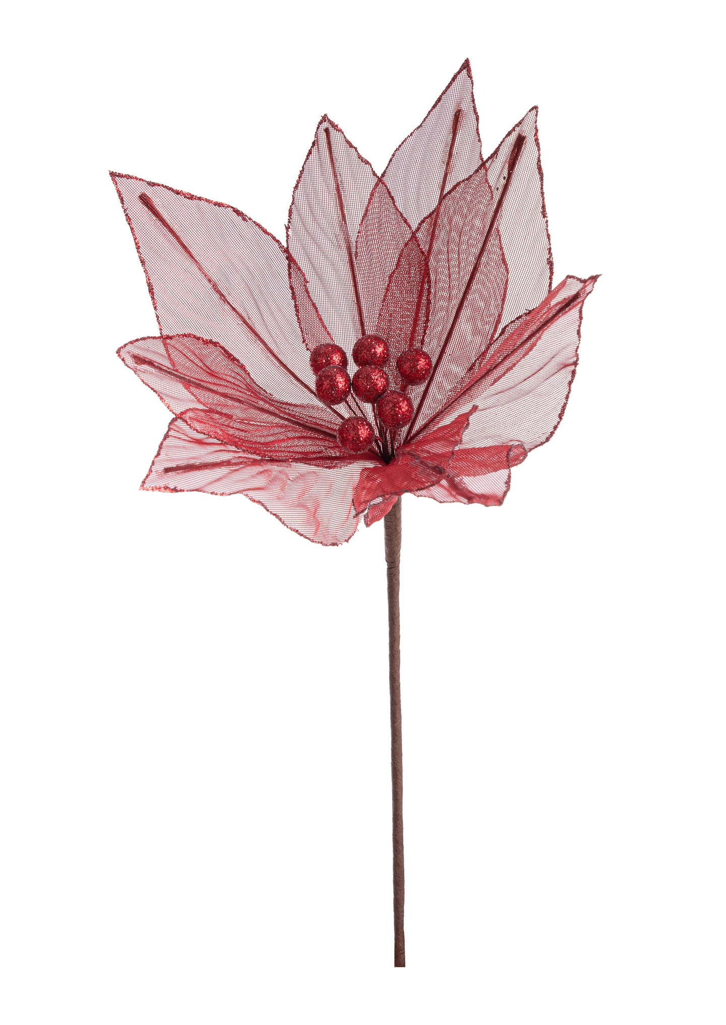 Cvijet za jelku Olympias crvena  25x25 cm