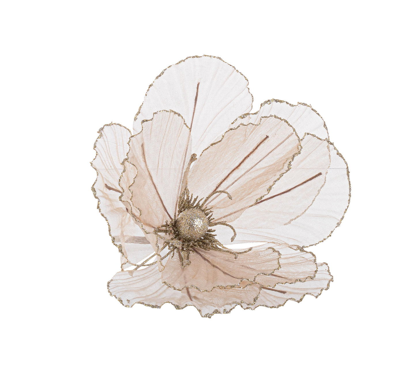 Cvijet za jelku Olympias magnolia Champagne 27x27 cm