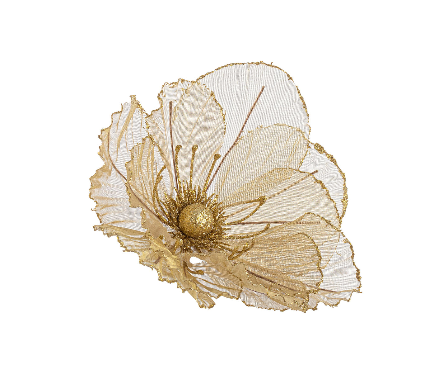 Cvijet za jelku Olympias magnolia Gold 27x27 cm