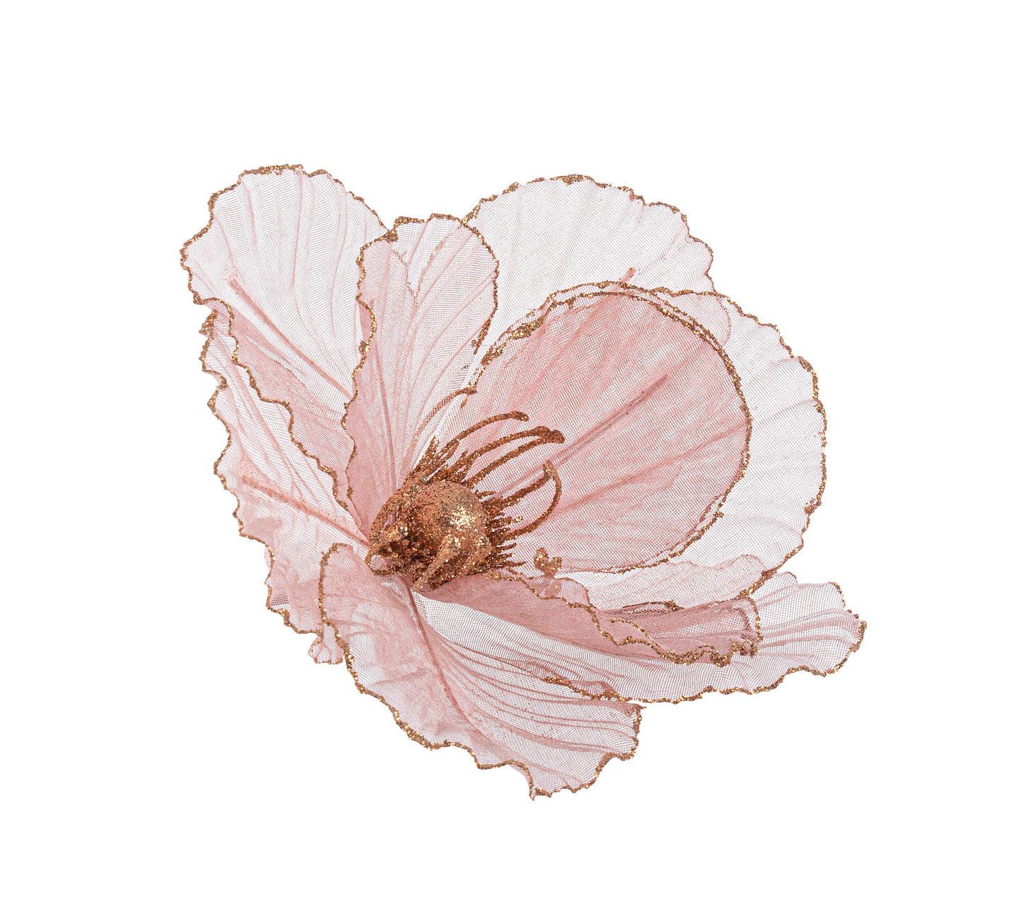 Cvijet za jelku Olympias magnolia Gold Rosa 27x27 cm