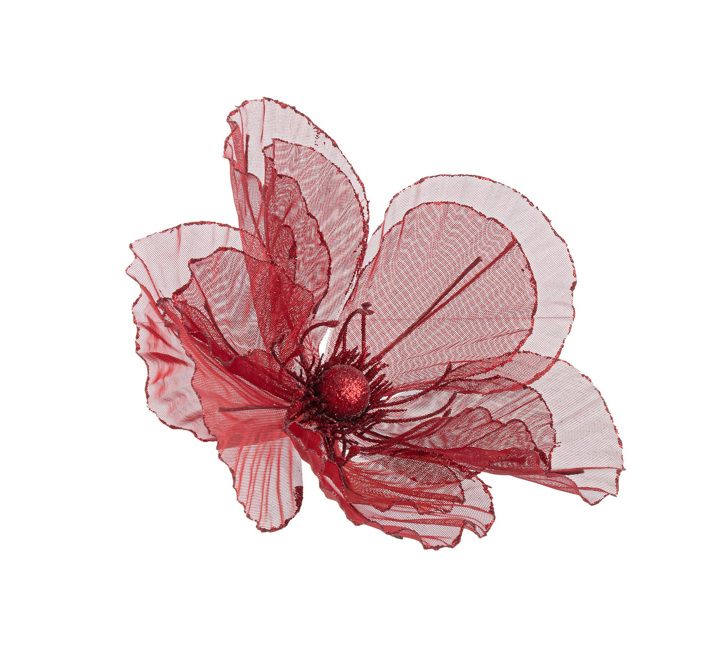 Cvijet za jelku Olympias magnolia Red 27x27 cm