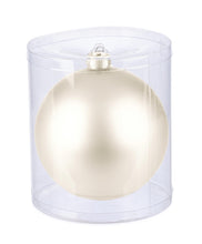 Učitajte sliku u preglednik galerije, Novogodišnja staklena kugla Opaco bijela 15 cm
