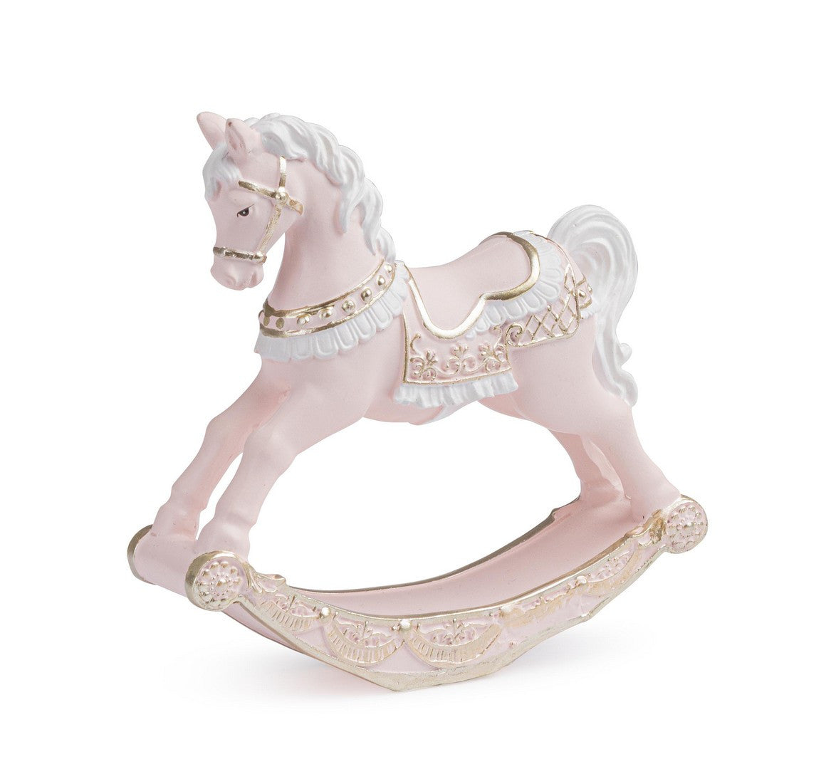 Figura konj koji se ljulja Darling rozi 11,5 cm