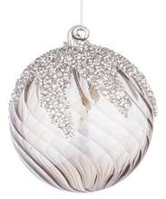 Učitajte sliku u preglednik galerije, Novogodišnja staklena kugla Vortex siva 10 cm
