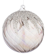 Učitajte sliku u preglednik galerije, Novogodišnja staklena kugla Vortex siva 15 cm
