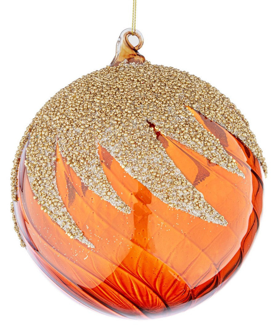 Novogodišnja staklena kugla Vortex Marrone 15 cm