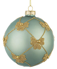 Učitajte sliku u preglednik galerije, Novogodišnja kugla Flock aqua 10 cm
