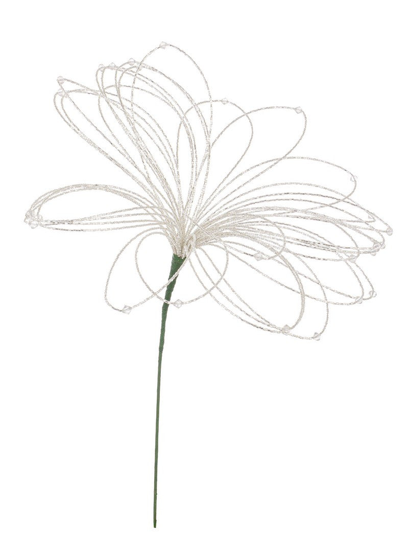 Ukrasna grana Tobya srebrna 53h cm
