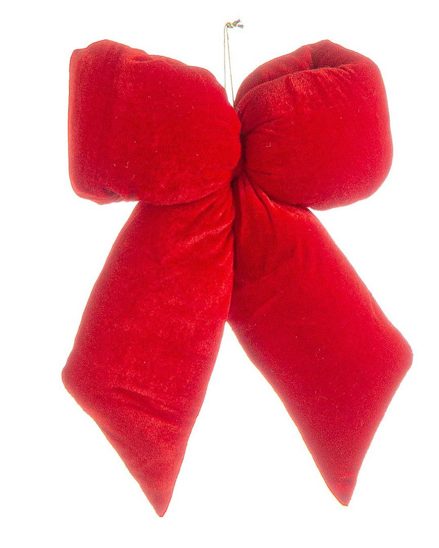 Ukras za jelku Linsey  crvena mašna 48h cm