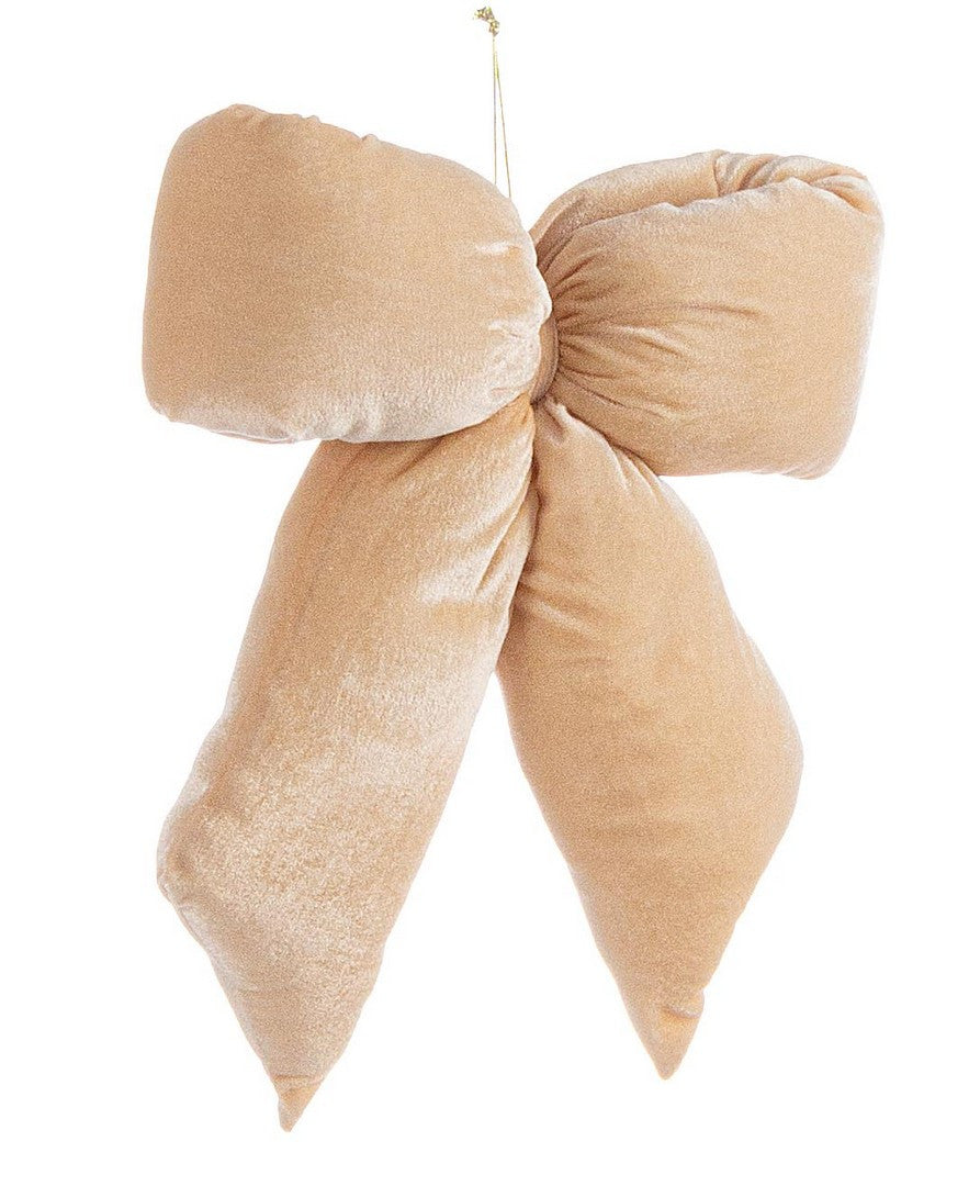 Ukras za jelku Linsey  bež mašna 48h cm
