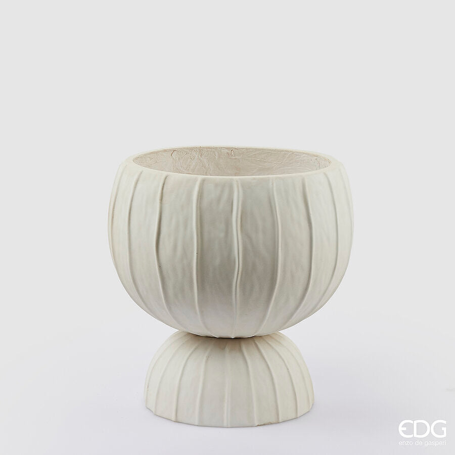 Vaza sa stopom Bombato bijela 35h cm