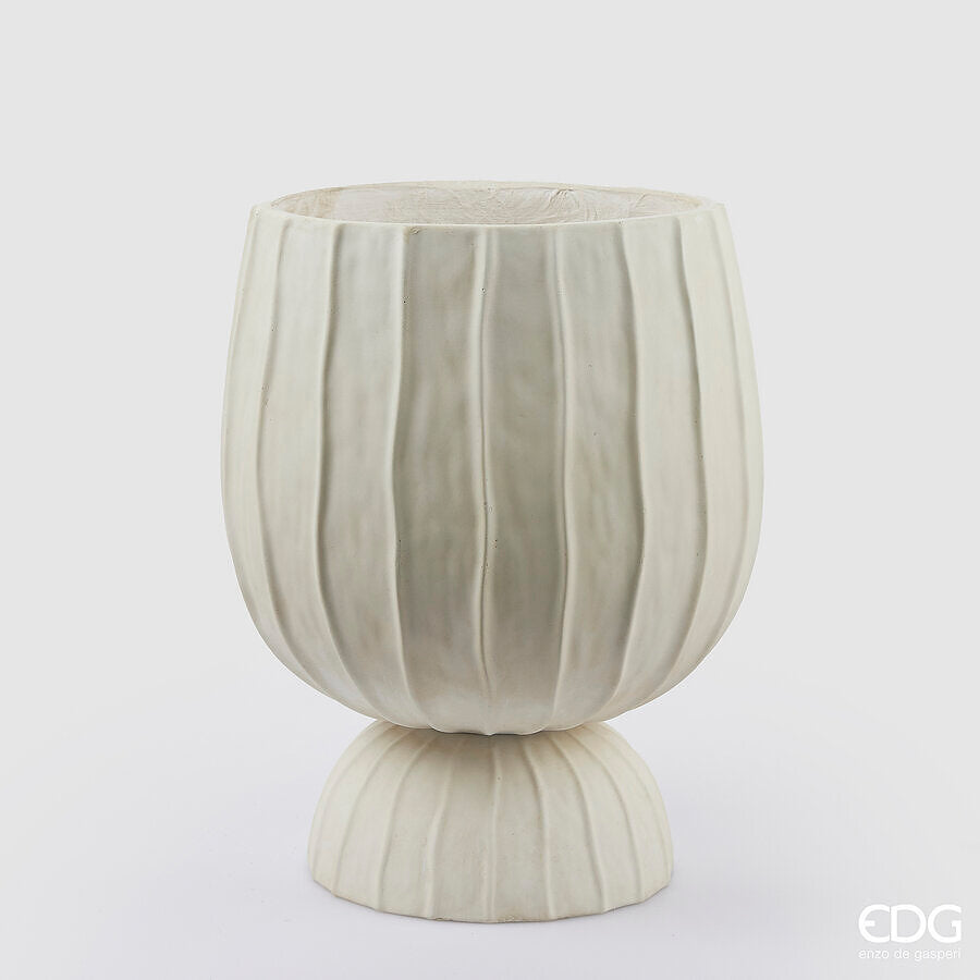 Vaza sa stopom Bombato bijela 45h cm