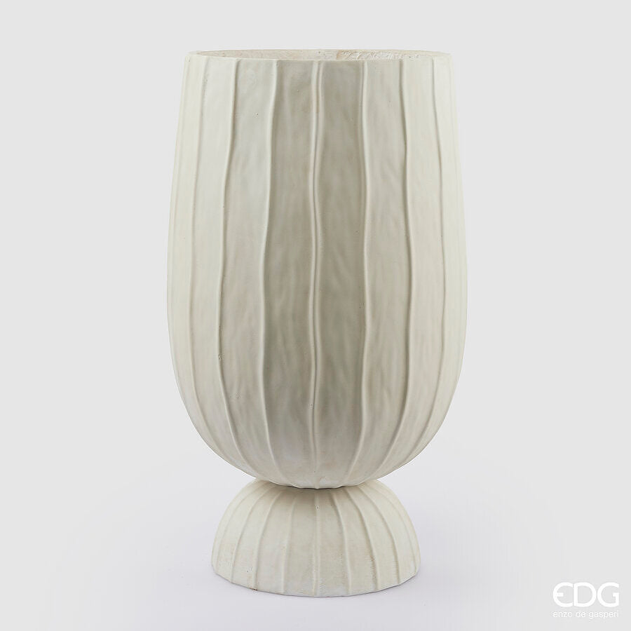 Vaza sa stopom Bombato bijela 60h cm