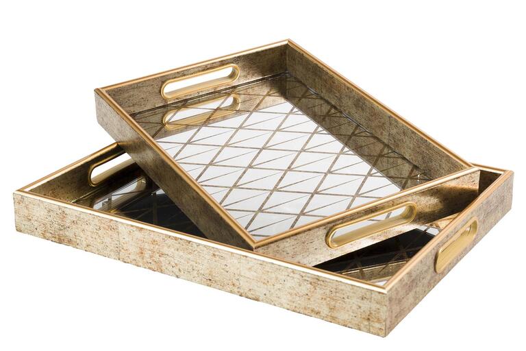 Set 2 poslužavnika Glass dark