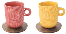 Učitajte sliku u preglednik galerije, Easy Life set 2 šolje 350 ml Take a Loop u poklon kutiji - crveno/žuta
