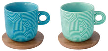 Učitajte sliku u preglednik galerije, Easy Life set 2 šolje 250 ml Take a Loop u poklon kutiji - plavo/tirkiz
