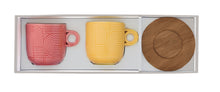 Učitajte sliku u preglednik galerije, Easy Life set 2 šolje 250 ml Take a Loop u poklon kutiji - crveno/žuta
