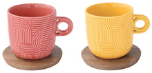 Učitajte sliku u preglednik galerije, Easy Life set 2 šolje 250 ml Take a Loop u poklon kutiji - crveno/žuta
