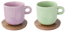 Učitajte sliku u preglednik galerije, Easy Life set 2 šolje 350 ml Take a Loop u poklon kutiji - roza/zelena
