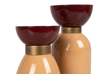 Učitajte sliku u preglednik galerije, Set 2 svijećnjaka bež brown 14/19 cm
