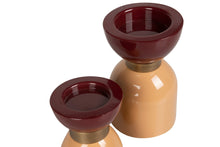 Učitajte sliku u preglednik galerije, Set 2 svijećnjaka bež brown 14/19 cm
