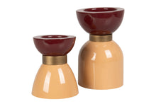 Učitajte sliku u preglednik galerije, Set 2 svijećnjaka bež brown 14/19 cm
